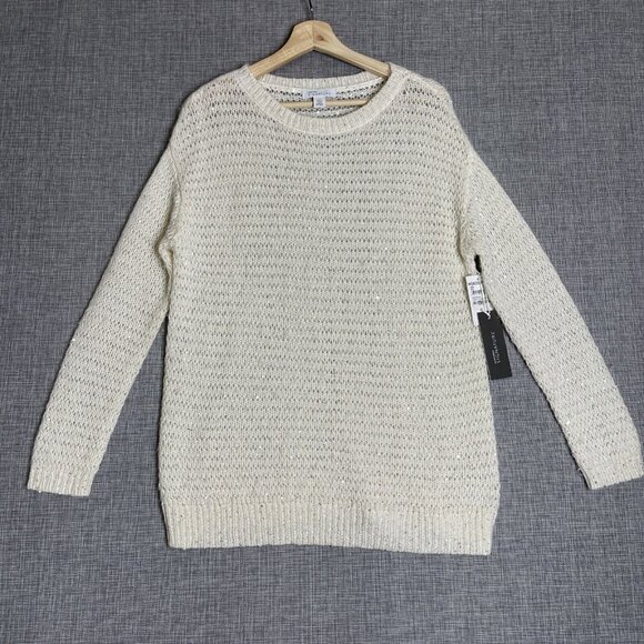 Cashmere Wool Sweater Womens XXS Oversized Alpaca Sequin Nordstrom Signature New - Picture 6 of 12